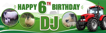 Little Farmers Birthday Party Personalised Photo Banner