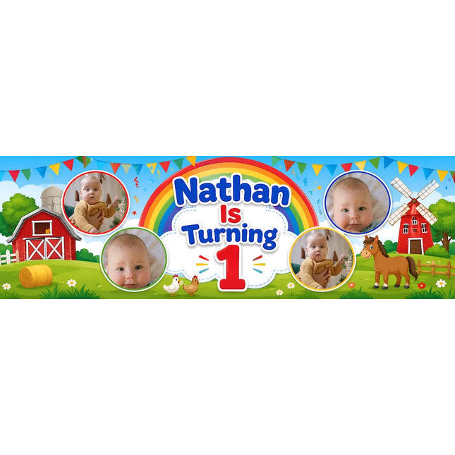 Farm Yard Personalised Photo Banner