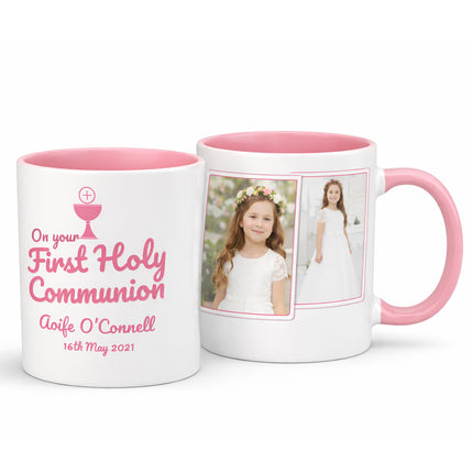 Personalised First Holy Communion Photo Mug – Custom Name & Date Gift for Boy or Gir