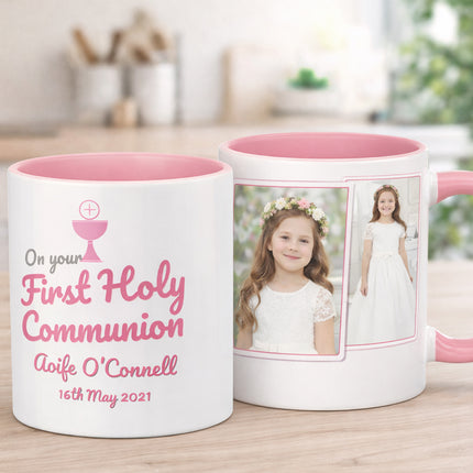 Personalised First Holy Communion Photo Mug – Custom Name & Date Gift for Boy or Gir