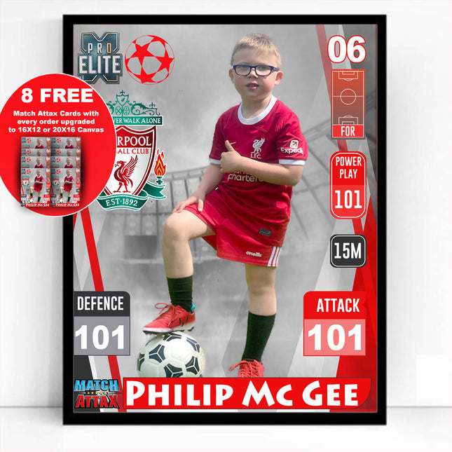 Pro Elite Match Attax Personalised Football Card