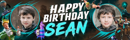 Fortnite Birthday Party Personalised Photo Banner