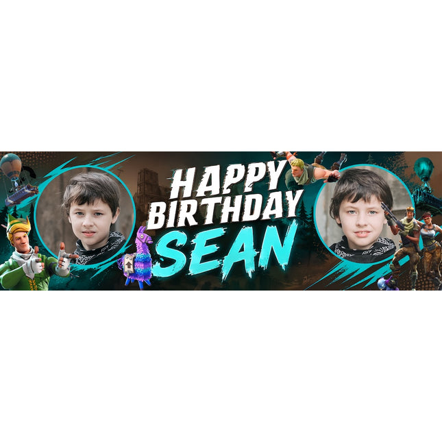Fortnite Birthday Party Personalised Photo Banner