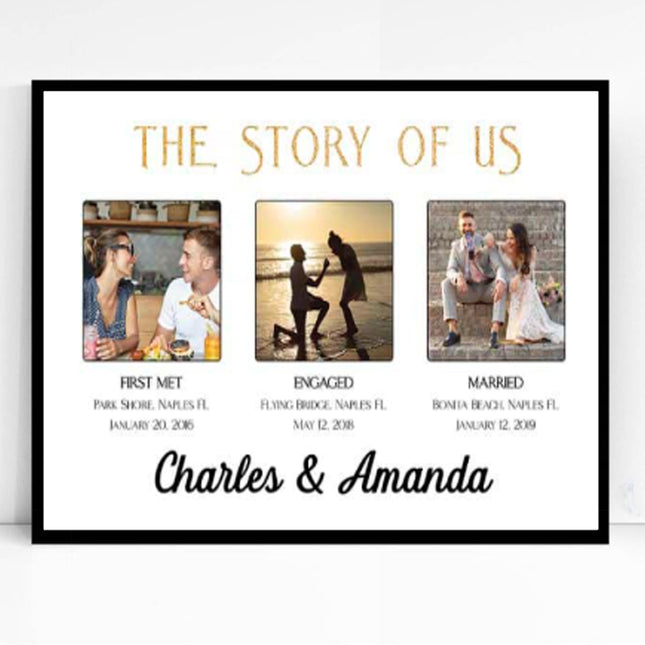 The Story Of Us Framed Photo Collage