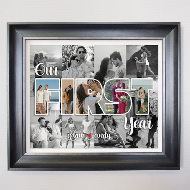 Our Wedding Anniversary Lettered Framed Photo Collage