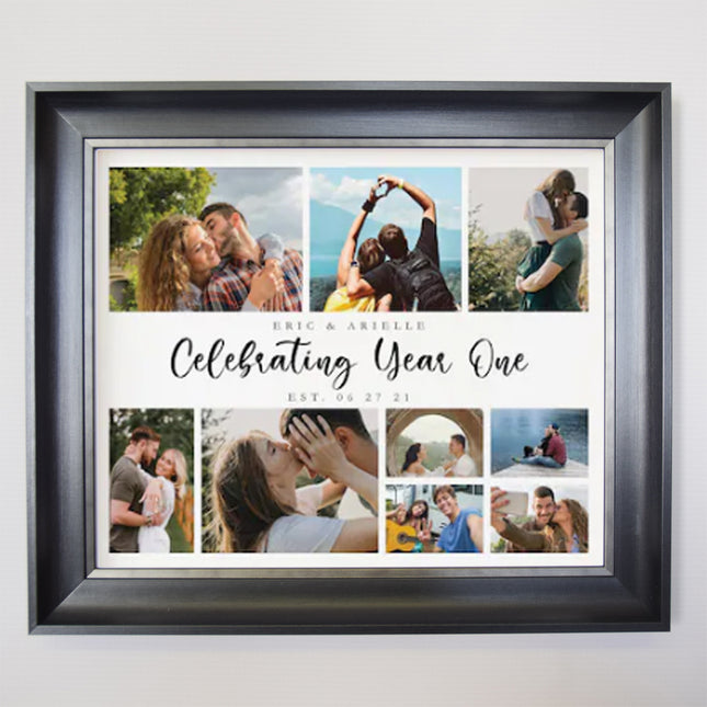 Celebrating Year One Year As One Framed Photo Collage