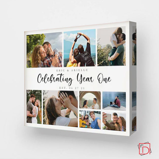Celebrating Year One Year As One Framed Photo Collage