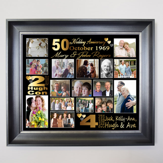 Its A 50th Wedding Anniversary Framed Photo Collage