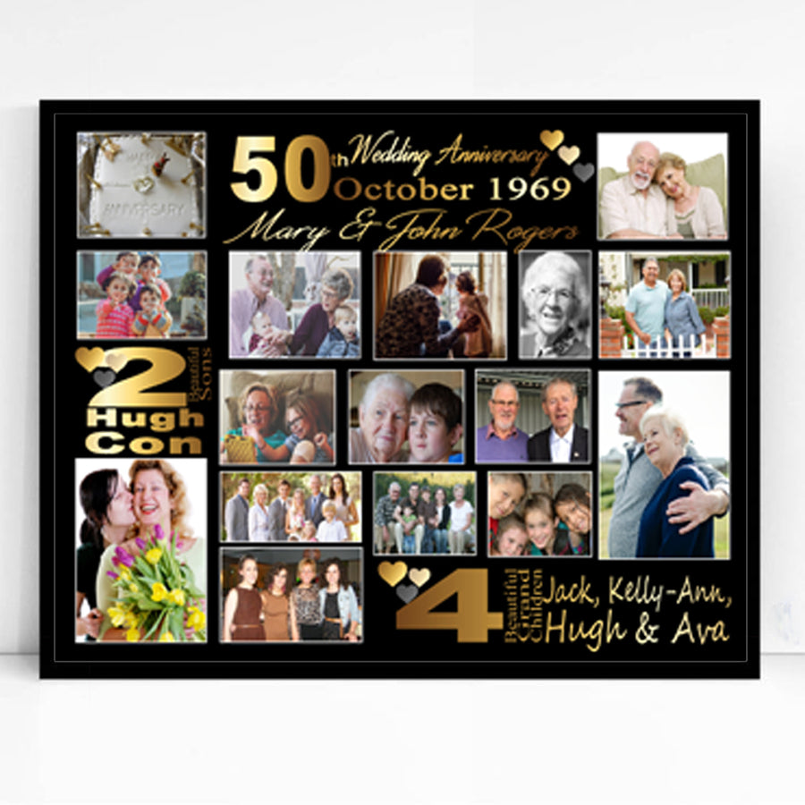 Its A 50th Wedding Anniversary Framed Photo Collage