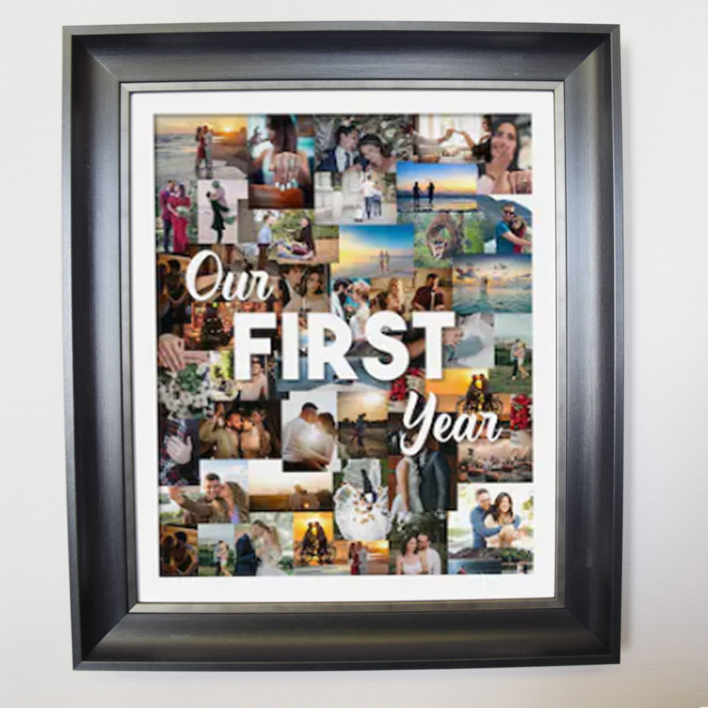 This Is Our First Year As One Framed Photo Collage
