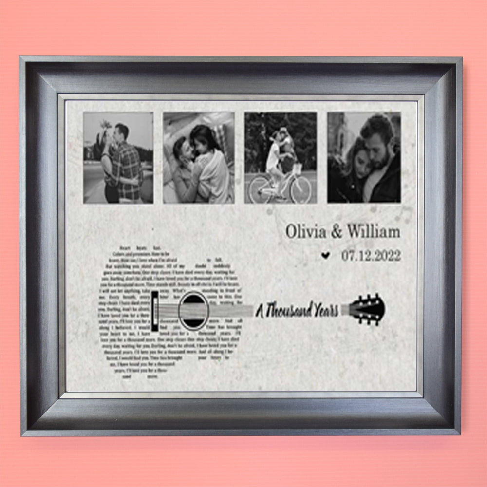 Our Wedding Song Stringed Framed Photo Collage