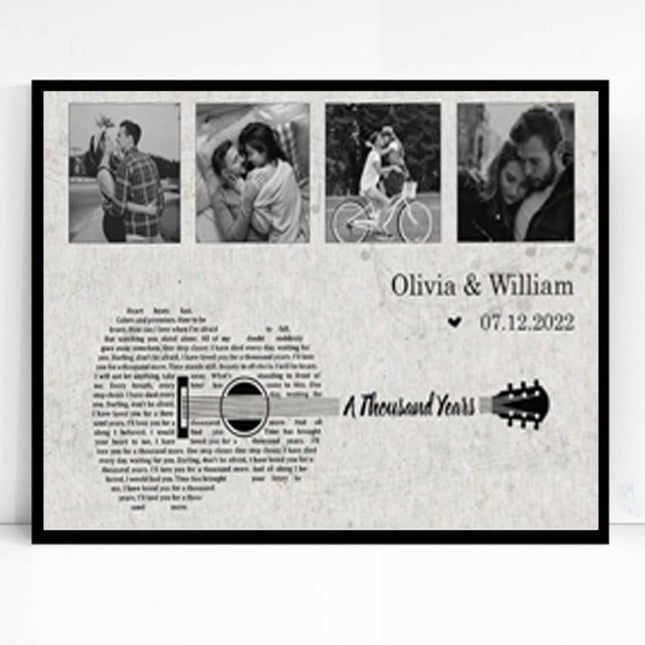 Our Wedding Song Stringed Framed Photo Collage