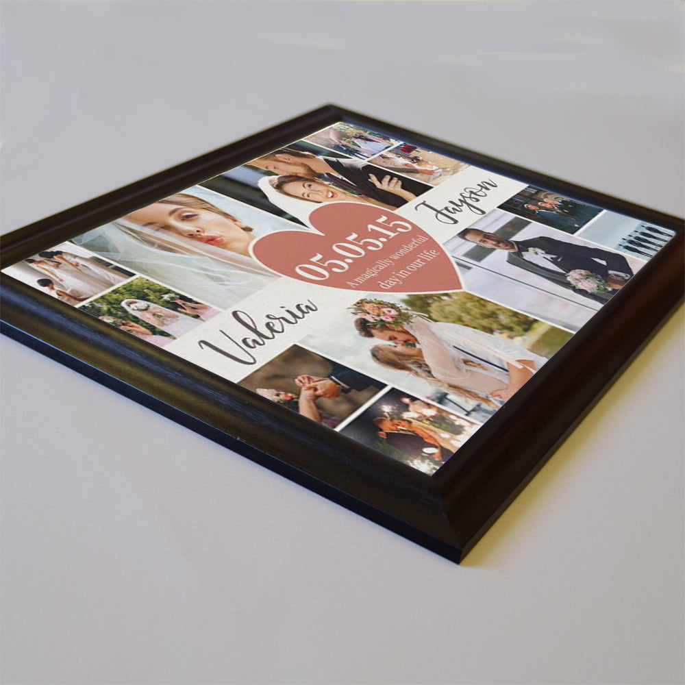 A Day In Out Life Framed Wedding Day Photo Collage