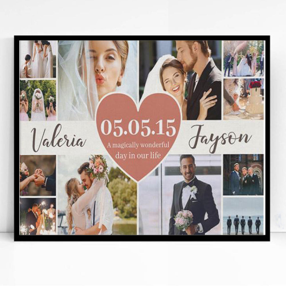 A Day In Out Life Framed Wedding Day Photo Collage
