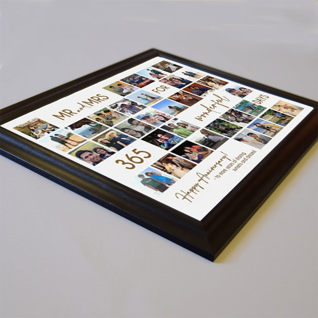 Our Love Story Told Wedding Anniversary Personalised Framed Photo Collage