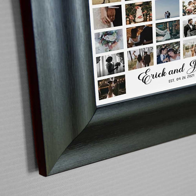 Just Us Pictured Framed Wedding Photo Collage