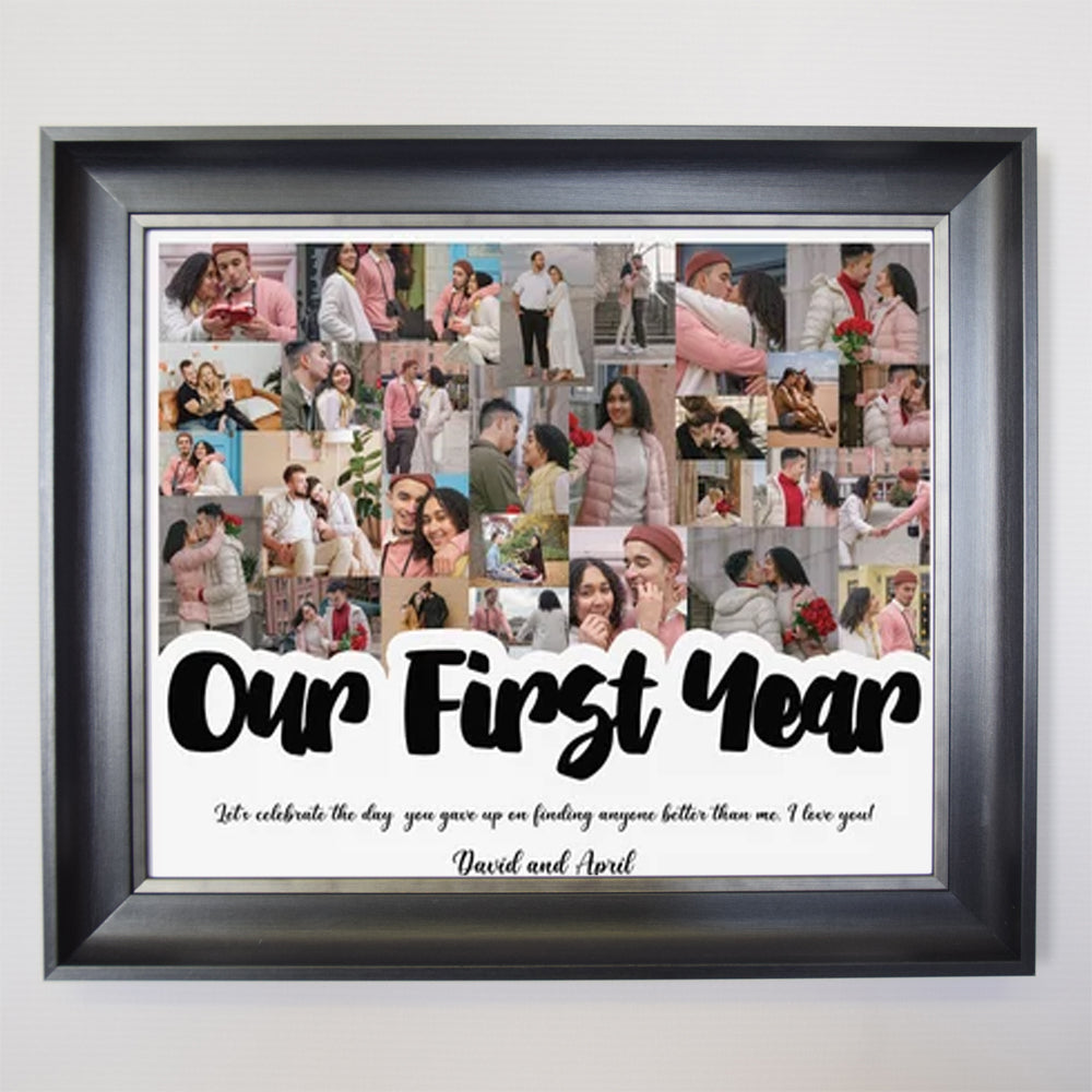 This Is Our First Year Bubbled Framed Photo Collage