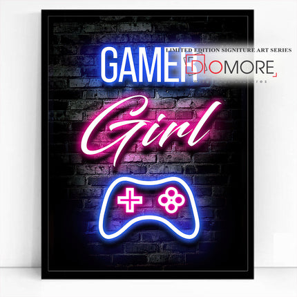 Gamer Girl Neon Gamer Life FusionVista Exclusive Art Series