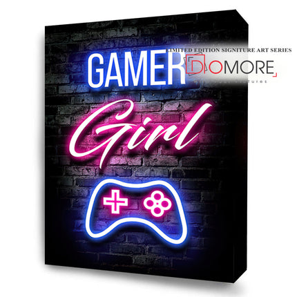 Gamer Girl Neon Gamer Life FusionVista Exclusive Art Series