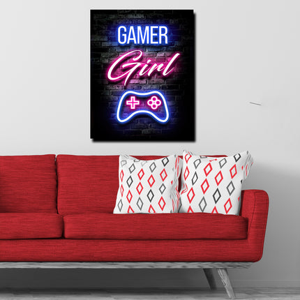 Gamer Girl Neon Gamer Life FusionVista Exclusive Art Series