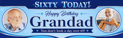 Just A Day Older 60th Birthday Personalised Photo Banner
