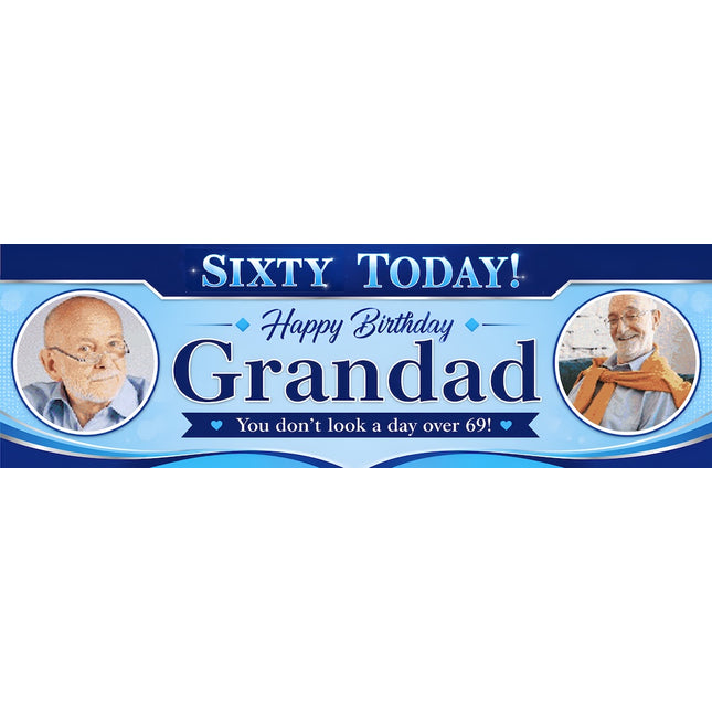 Just A Day Older 60th Birthday Personalised Photo Banner