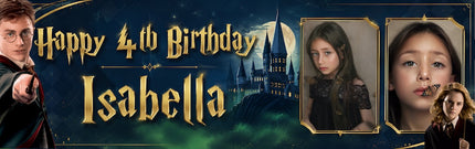 Harry Potter Birthday Party Personalised Photo Banner