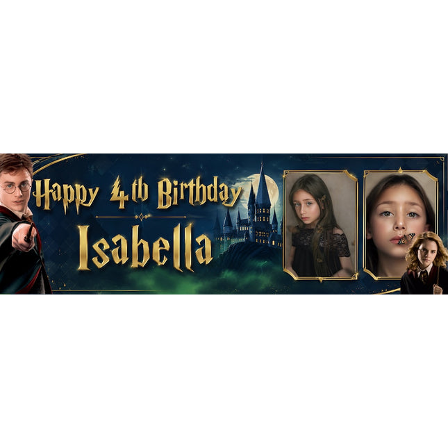 Harry Potter Birthday Party Personalised Photo Banner