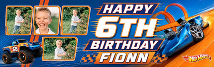 Hot Wheels Personalised Photo Banner
