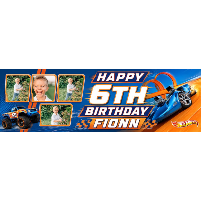 Hot Wheels Personalised Photo Banner