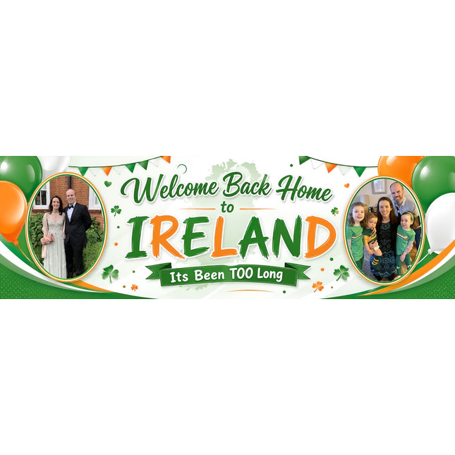 The Irish Welcome Home Personalised Photo Banner