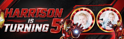 The Iron Man Personalised Photo Banner
