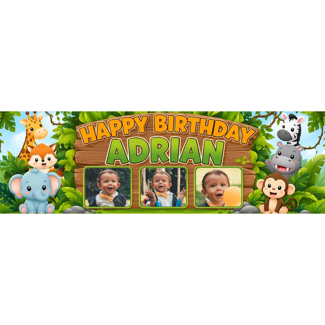 In The Jungle Personalised Photo Banner