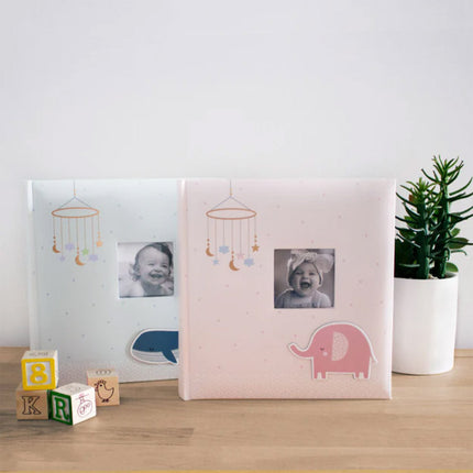Kenro Baby Animals Pink Elephant Photo Album -  Baby Memories,   6x4 Holds 200 Photos