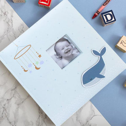 Kenro Baby Animals Blue Whale Blue Photo Album -  Baby Memories,   6x4 Holds 200 Photos