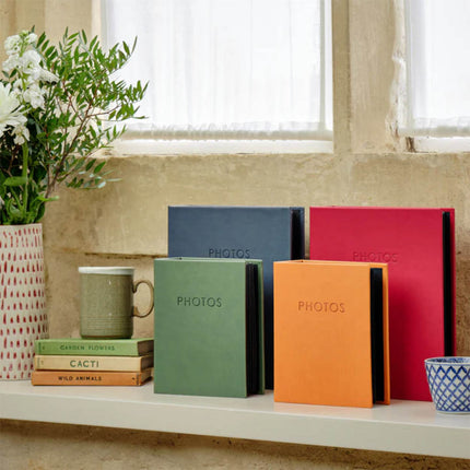 Kenro Orange Kington Slip Photo Album - 6X4, Holds 200 Photos