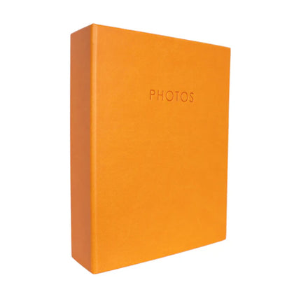 Kenro Orange Kington Slip Photo Album - 6X4, Holds 200 Photos