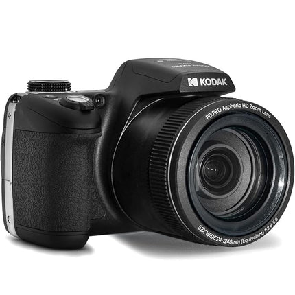 Kodak PIXPRO AZ528 Digital Camera Bundle – 52x Optical Zoom, 16MP, Case, Extra Battery & SD Card