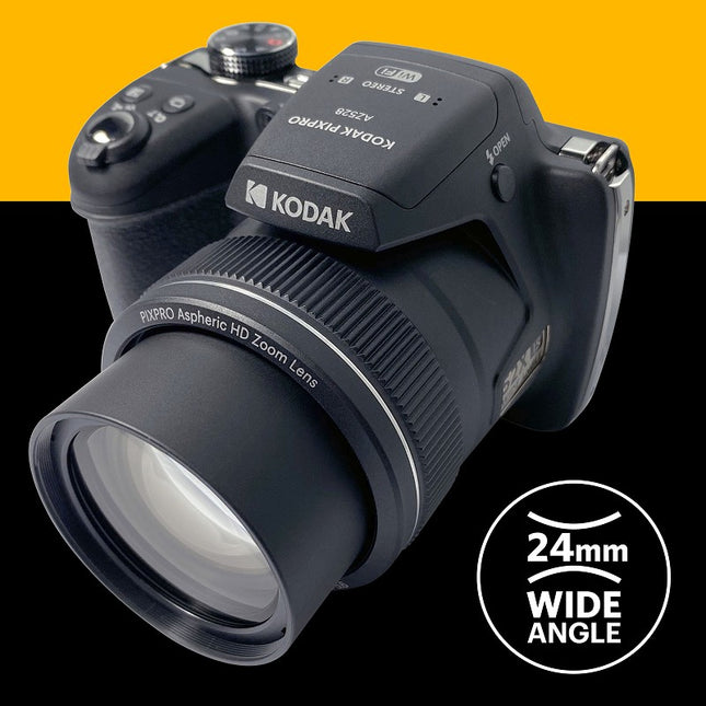 Kodak PIXPRO AZ528 Digital Camera Bundle – 52x Optical Zoom, 16MP, Case, Extra Battery & SD Card