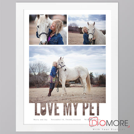 Love My Pet Framed Picture Collage