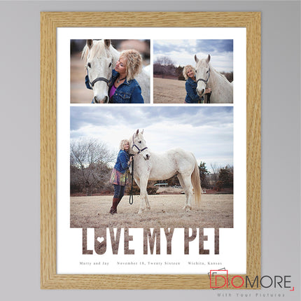 Love My Pet Framed Picture Collage