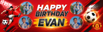 MU Power Striker Personalised Photo Banner