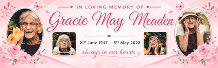 In Loving Memory Of Personalised Memorial Banner
