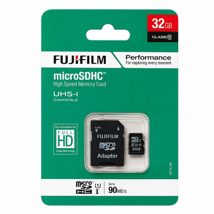 Fujifilm 32GB microSDHC Class 10 UHS-I Memory Card High Speed