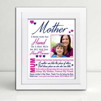 Mother Holds Your Hand Sentiment Gift Frame