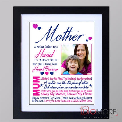 Mother Holds Your Hand Sentiment Gift Frame