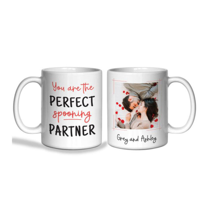 The Perfect Spooning Partner Funny Personalised Mug