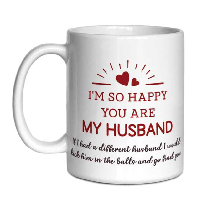 I'm So Happy You Are My Husband Personalised Mug