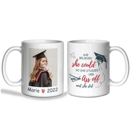 She Believed, She Studied, She Succeeded! Graduation Mug