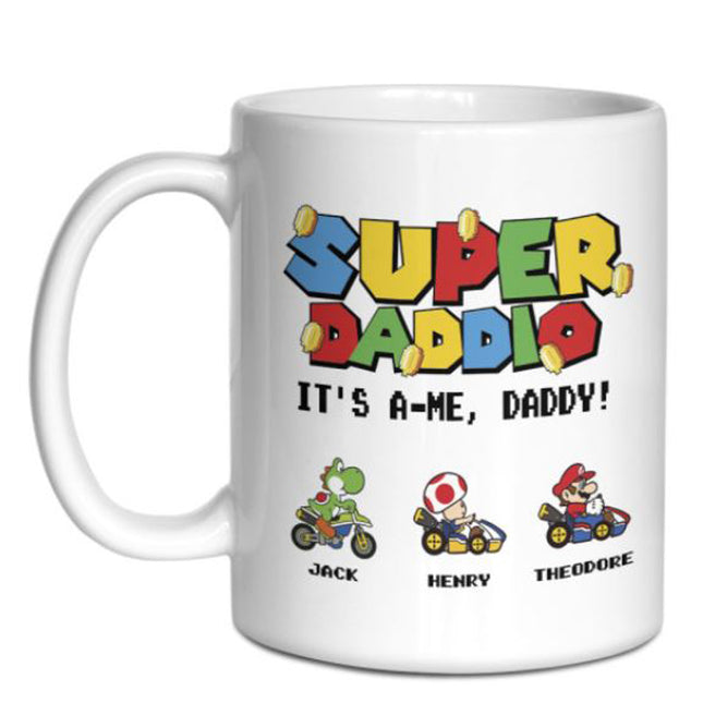 Super Daddio, Our Family Hero! Personalised Mug